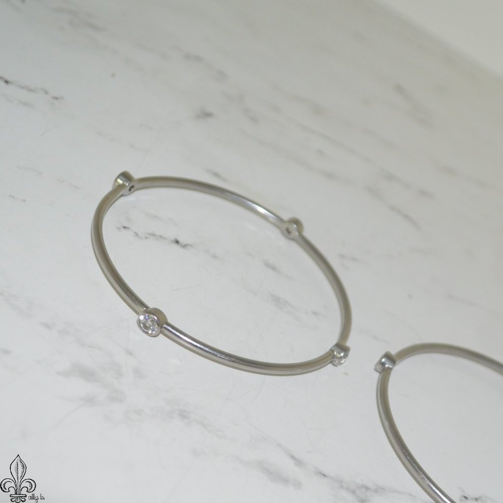 Silver Bangle Bracelets - image 1